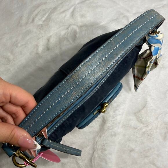 y2k COACH Vintage Kisslock Stripe Top Handle Mini Purse - Picture 11 of 12